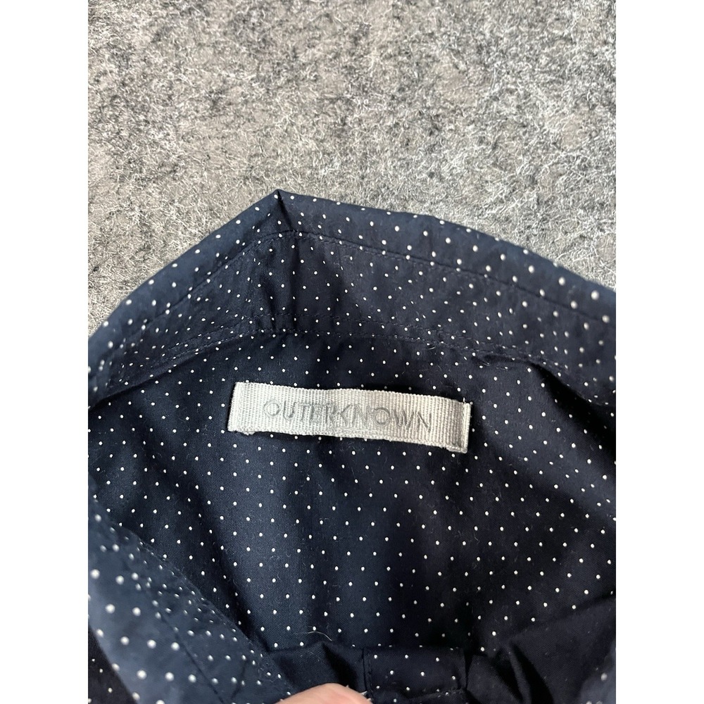 Outerknown Button Up Shirt Mens Medium Navy Blue Long Sleeve Organic Cotton EUC - Picture 5 of 9